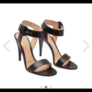 Gianvito Rossi leather ankle-wrap heels sandals